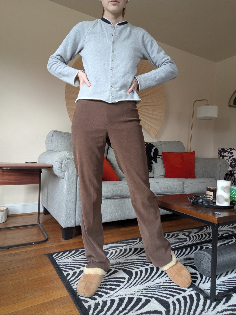 1990s Brown Bootcut Mid Rise Pants